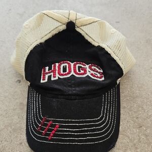 Black and Cream Hogs Cap